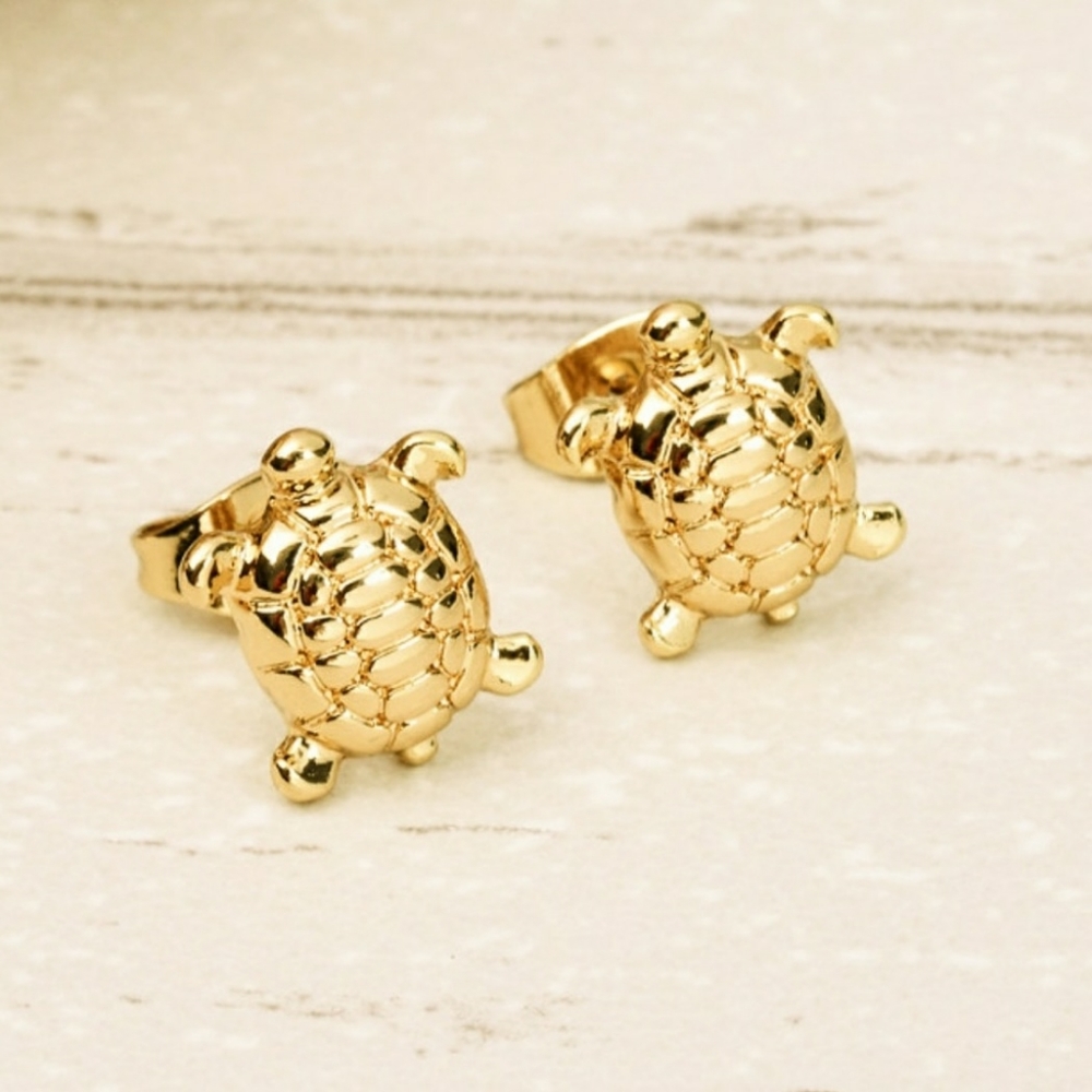 New Turtle Post Earrings